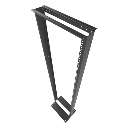 Rack de 2 Postes, Estándar 19", 45 Unidades, Fabricado en Acero, Base "L" para Anclar a Piso.