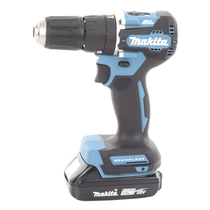Rotomartillo/Taladro Inalámbrico SIN CARBONES, Broquero de 1/2", 1,700 RPM, 18V, Torque: 42 N.m C/2 Bat. (1.5Ah) y Cargador.