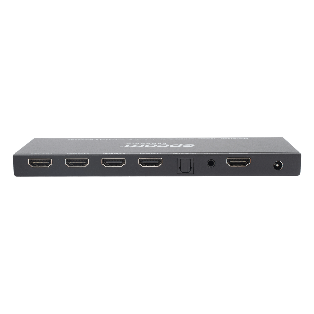 Splitter HDMI 1x4 | 1 Entrada a 4 salidas (Simultaneas) | 4K@60Hz | Extractor de Audio | Down Scaler | HDR 4:4:4 | EDID | 18Gbps