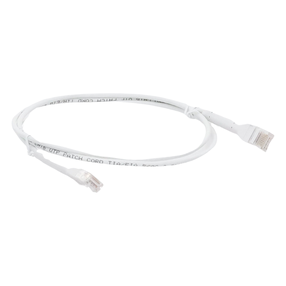 Mini Patch Cord Cat6 Ultra Slim 1 Metro (3.28 Pies) Blanco ? Ahorra Espacio sin Organizadores, con Bota Flexible