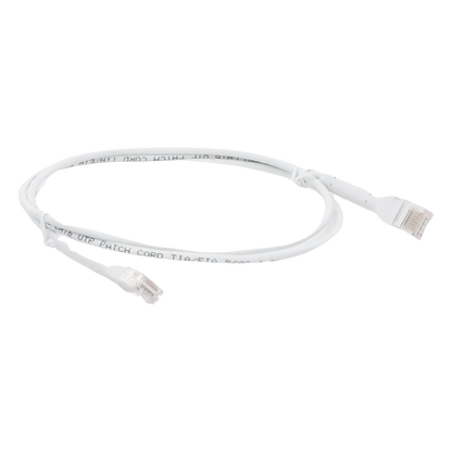 Mini Patch Cord Cat6 Ultra Slim 1 Metro (3.28 Pies) Blanco ? Ahorra Espacio sin Organizadores, con Bota Flexible