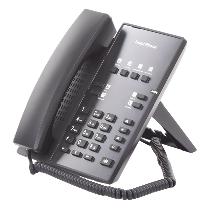 Teléfono IP para Hotelería, profesional con 8 teclas programables para servicio rápido, plantilla personalizable con PoE