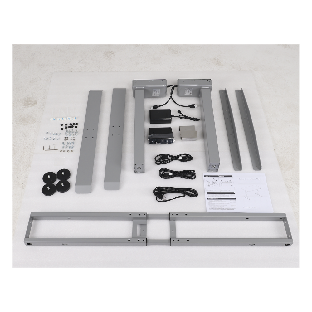 Base de Escritorio Motorizado Profesional / Altura Ajustable 60-125cm / Estructura Estable / Funcionamiento Suave / 3 Preset de Posiciones / Color