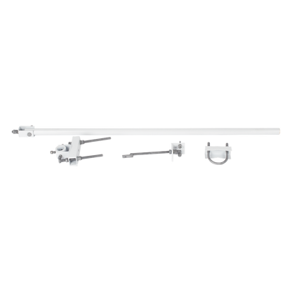 Antena direccional de 4 ft, 5.1 a 7.125 GHz, Ganancia 36 dBi, Conectores RP-SMA Hembra, Polarización doble, incluye montaje para torre o mástil