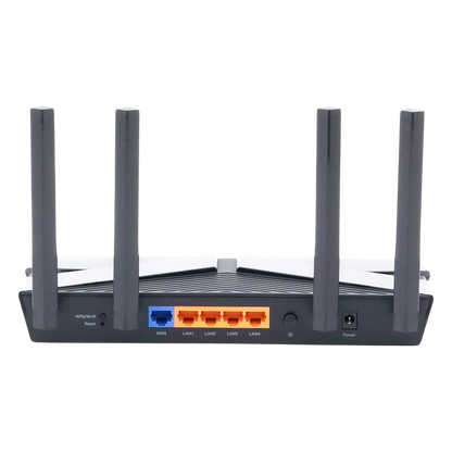 Router WiFi6 AX3000 / MIMO 2X2 / EasyMesh / 1 Puertos Gigabit WAN + 4 Puertos Gigabit LAN / OFDMA / Beamforming / WPA3 / Tether App / HomeShield