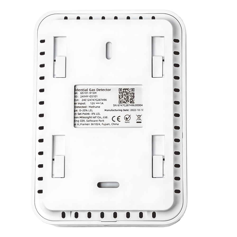 Sensor Detector de Fugas de Gas LoRaWAN / Alarma 85 dB / Salida de Relé y Válvula Solenoide / 800 Registros