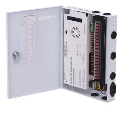 Fuente | 11-15 V | 18 canales | 20 A | Compatible con cámaras 4k | Alta tecnología en seguridad | Doble ventilador | Hasta 1.8 Amperes por Salida |