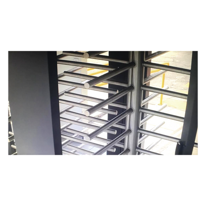 Torniquete Doble / Cuerpo Completo / Interior/Exterior / 100% Acero con Pintura Gris / EJE CENTRAL de Acero Inoxidable / Acabado de Lujo / Alto