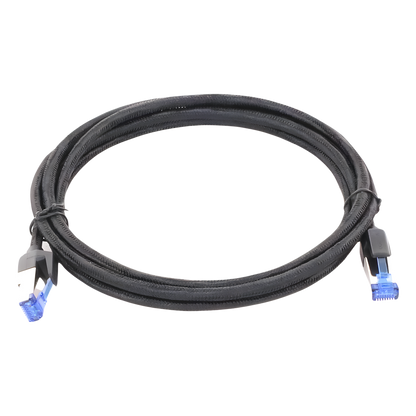 Cable Ethernet Cat8 CLASS F/FTP Redondo con Malla de Nylon 2 Metros (6.56 Pies)