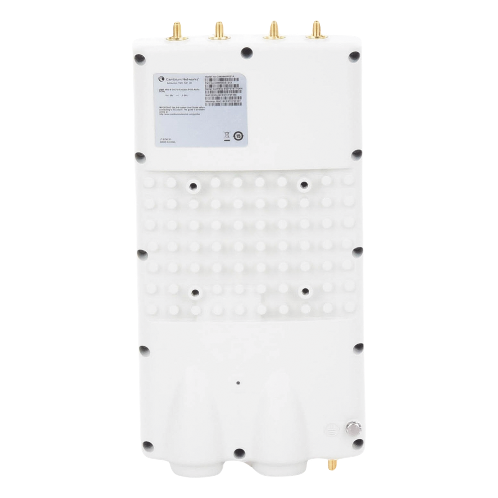 4 Gbps agregados / Estación base ePMP4600 / Wi-Fi 6e (802.11ax) / 5725 - 7125 MHz / hasta 120 suscriptores / sincronización GPS / Ideal para