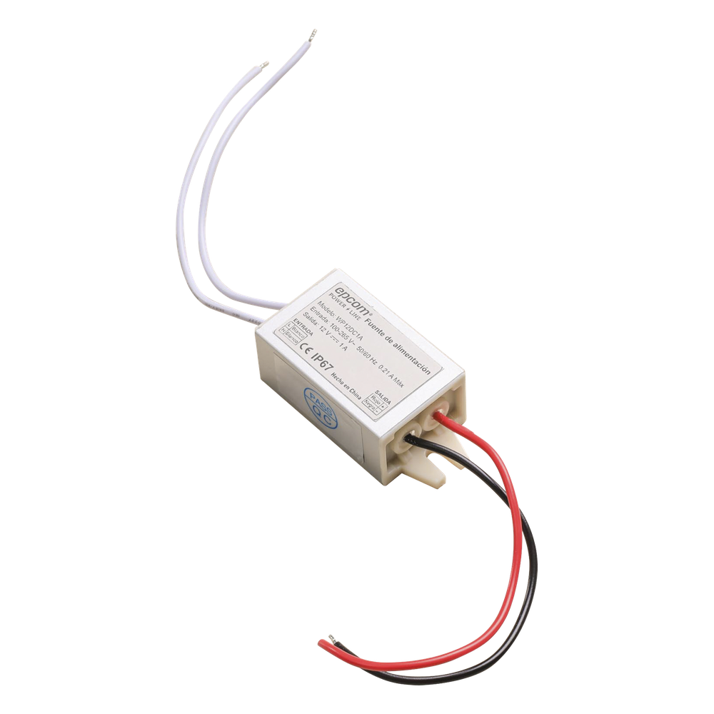 Fuente 12 V | 1 Amper | Waterproof | Intemperie grado IP67