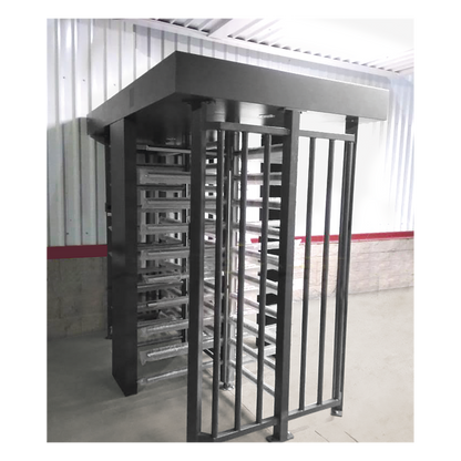 Torniquete Doble / Cuerpo Completo / Interior/Exterior / 100% Acero con Pintura Gris / EJE CENTRAL de Acero Inoxidable / Acabado de Lujo / Alto