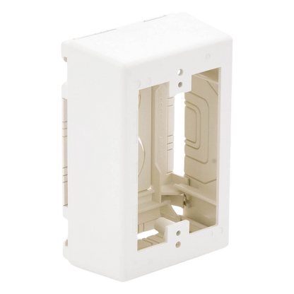 Caja de Pared Superficial, Uso Universal con Placas de Pared, con Cinta Adhesiva, Color Blanco Mate
