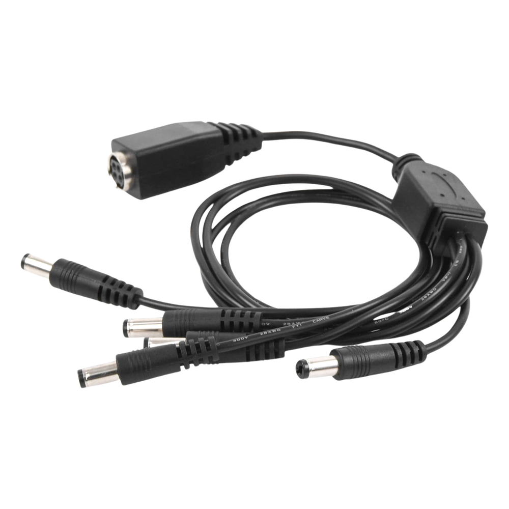 Cable con 5 Vías para Alimentar 4 Cámaras TurboHD y DVR TurboHD Epcom / Hikvision