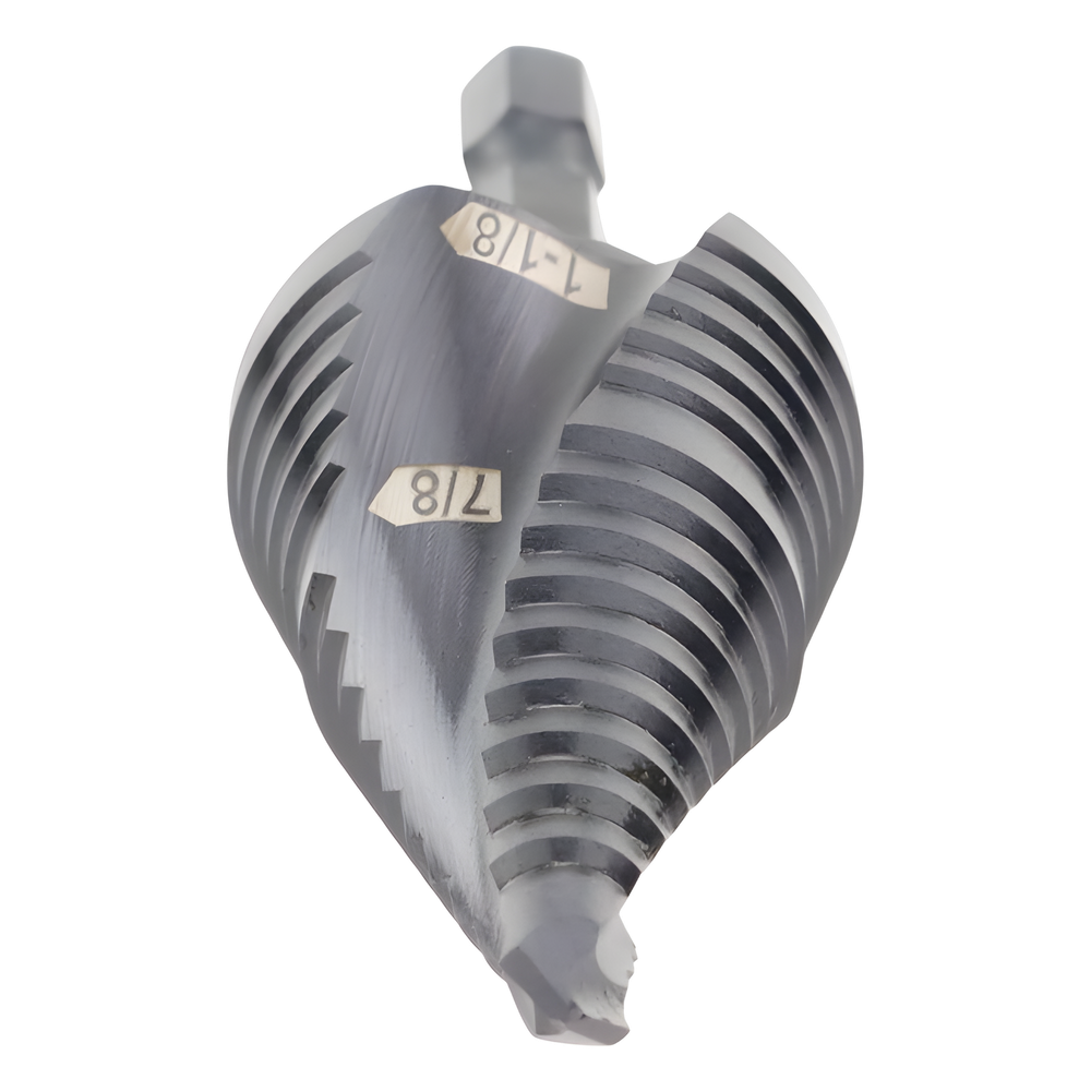 Broca Escalonada 12 en 1, de Liberación Rápida, Acanaladura en Espiral, produce Agujeros de 2-3 cm e Intermedios. 10x más Durable