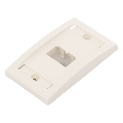 Placa de Pared Vertical Ejecutiva, Salida Para 2 Puertos Mini-Com, Con Espacios Para Etiquetas, Color Blanco Mate