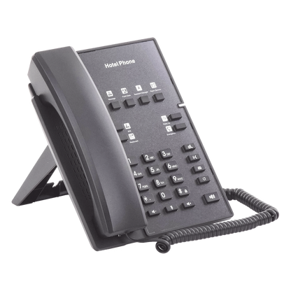 Teléfono IP para Hotelería, profesional con 8 teclas programables para servicio rápido, plantilla personalizable con PoE