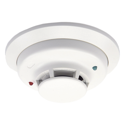 Detector fotoeléctrico de humo convencional de 2 hilos con LED bicolor y compensación automática de sensibilidad