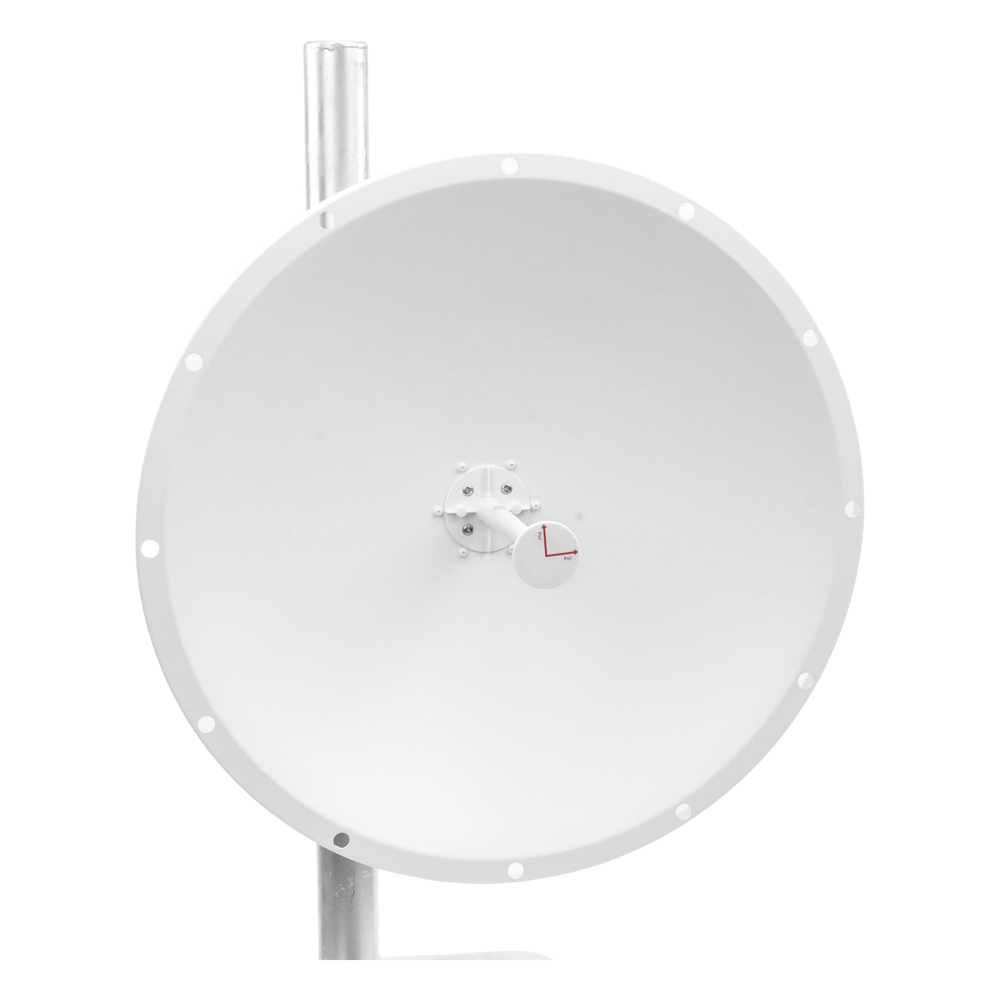 Antena Direccional con Frecuencia Extendida / 4.8 - 6.5 GHz / 28 dBi / Jumper incluido con conector N-Macho / Polaridad en 90º y 45º / Montaje