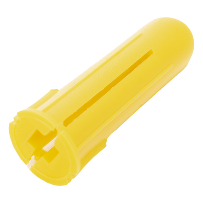 Paquete de 20 taquetes amarillo 1" y 20 tornillos 8mm x 1"