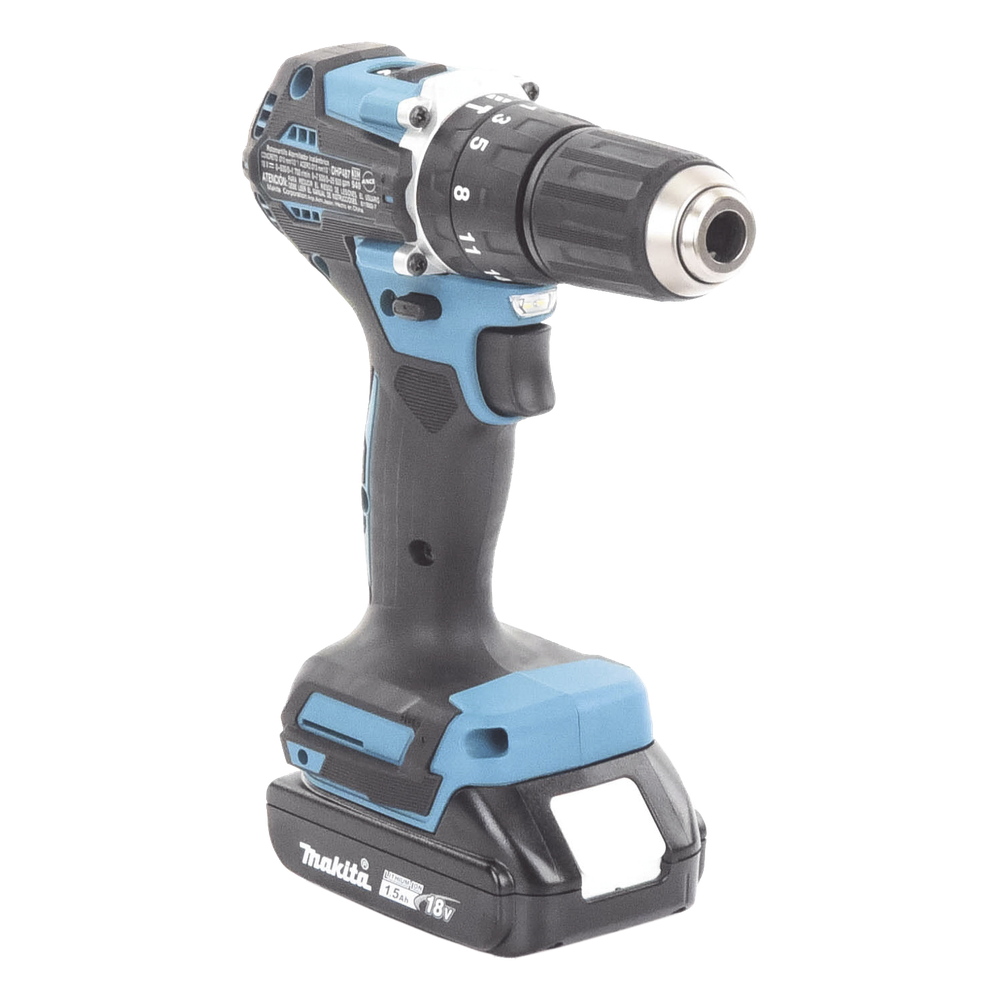 Rotomartillo/Taladro Inalámbrico SIN CARBONES, Broquero de 1/2", 1,700 RPM, 18V, Torque: 42 N.m C/2 Bat. (1.5Ah) y Cargador.