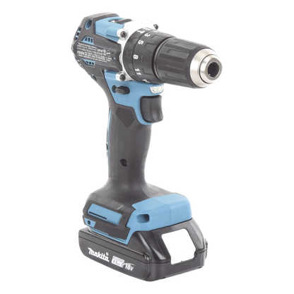 Rotomartillo/Taladro Inalámbrico SIN CARBONES, Broquero de 1/2", 1,700 RPM, 18V, Torque: 42 N.m C/2 Bat. (1.5Ah) y Cargador.
