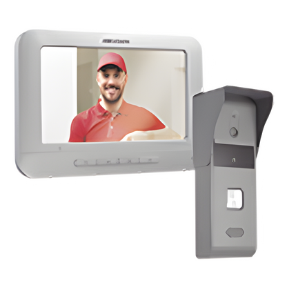 Kit de Videoportero Analógico con Pantalla LCD a Color de 7" / Frente de Calle para Exterior IP65 / Salida de Relevador