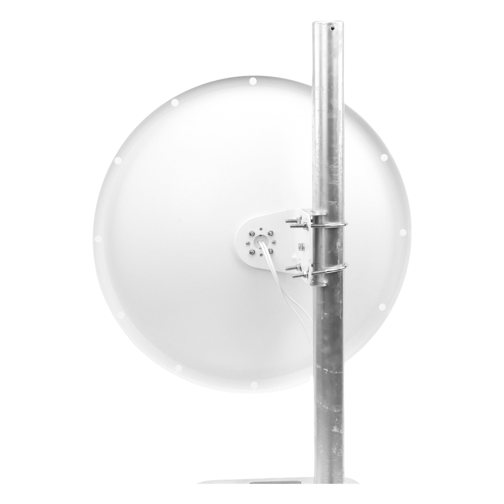 Antena Direccional con Frecuencia Extendida / 4.8 - 6.5 GHz / 28 dBi / Jumper incluido con conector N-Macho / Polaridad en 90º y 45º / Montaje