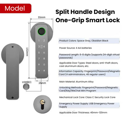 Cerradura inteligente Axiti para apartamento, hotel, habitación, con código, nfc, huellas dactilares, bluetooth