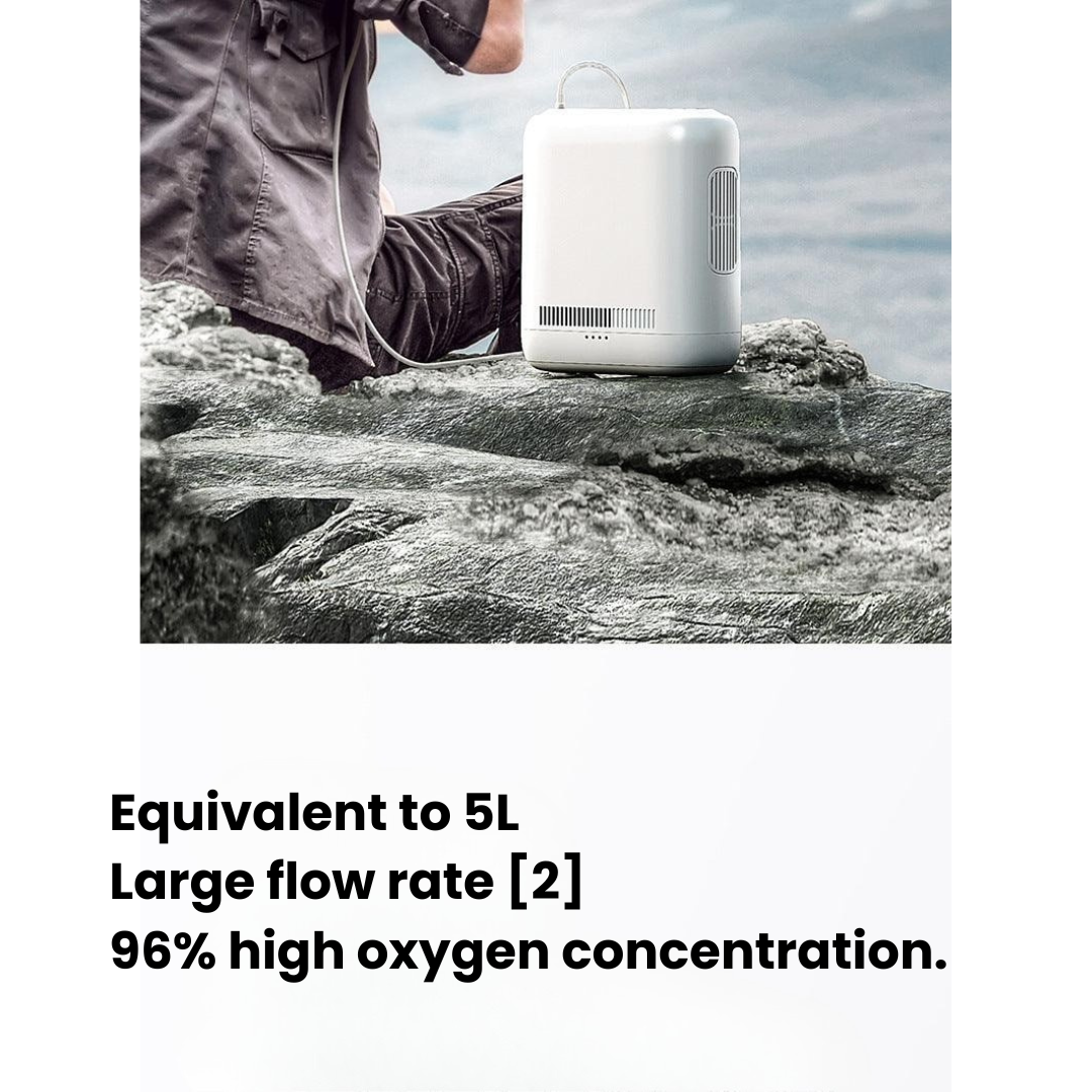 Concentrador de oxígeno portátil Haier 5L, 4.5 horas, inhalador de oxígeno, máquina de oxígeno de 220V