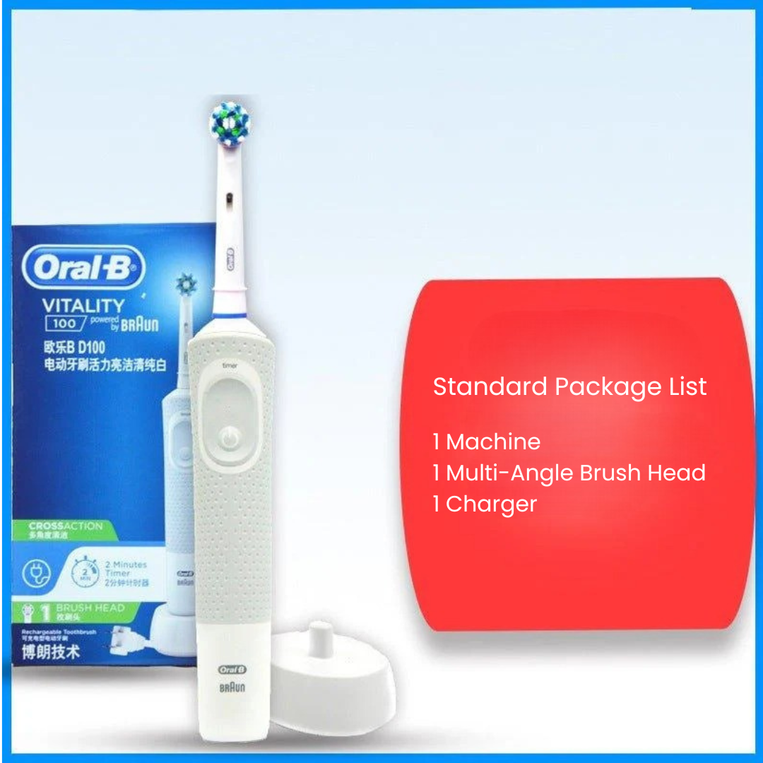 Cepillo de Dientes Electrico Oral B D12 y D100 Adulto Recargable Rotativo de Cerdas Suaves