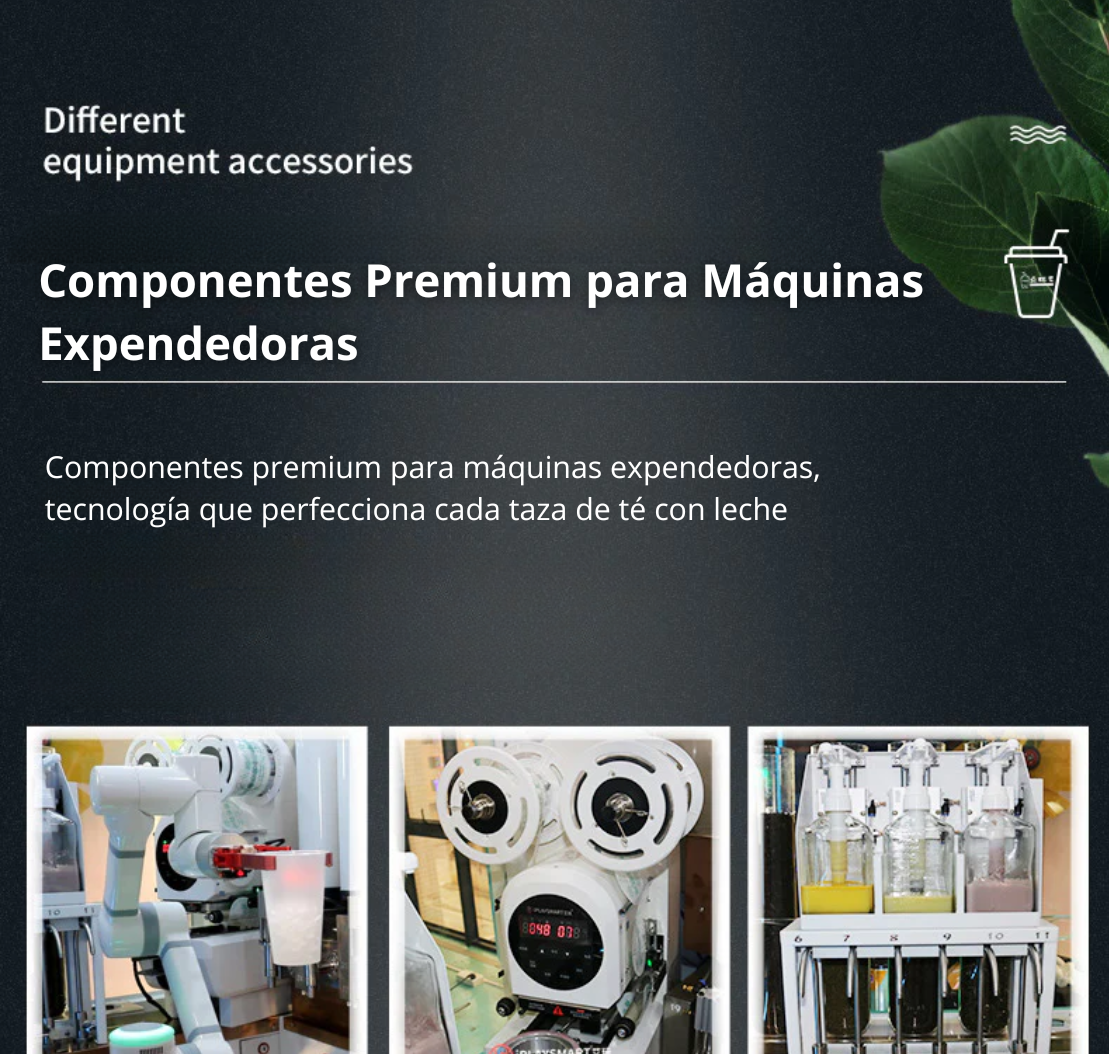 Local movil con maquina expendedora de bebidas con tapioca, té con leche, de brazo robótico automatizado 24/7