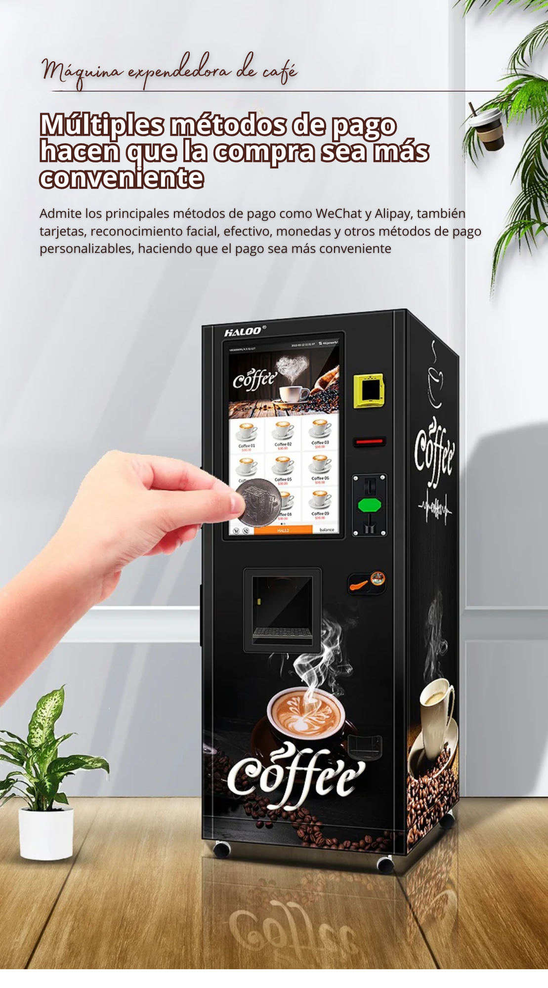 Maquina expendedora de café las 24 horas