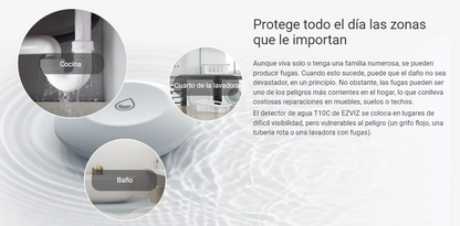 Sensor _Inteligente para Detectar Fuga de Agua Inalámbrico / Requiere el Hub CS-A3 / Se Vincula Mediante Zigbee