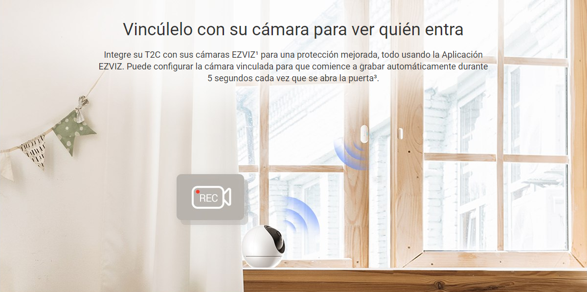Contacto Magnético Inalambrico / Para Hub CS-A3 / Compatible con Kit de Alarmas EZVIZ CS-B1 / Uso en Interior / Protocolo Zigbee /