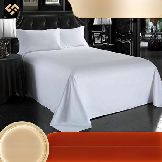 Sabanas de cama de hotel blancas de algodón de alta calidad