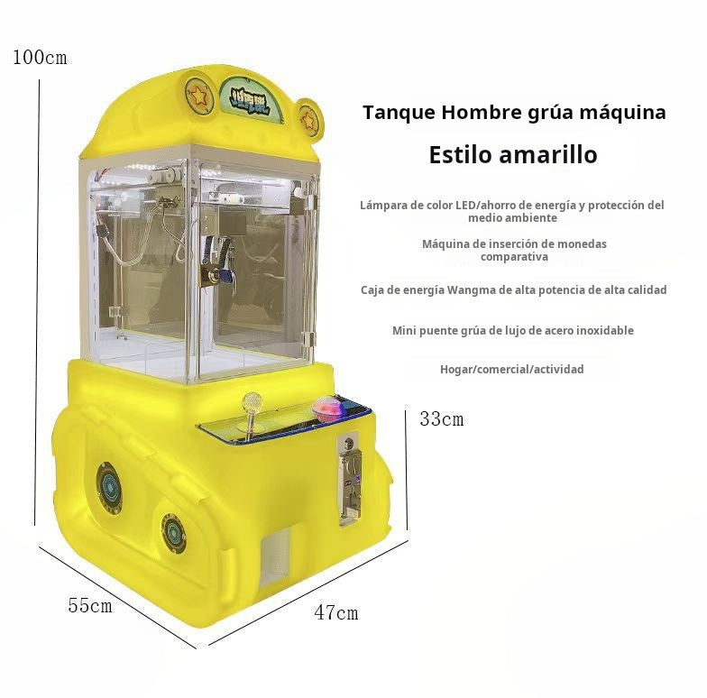 Pequeña máquina de garras de premios para niños, diferentes colores.