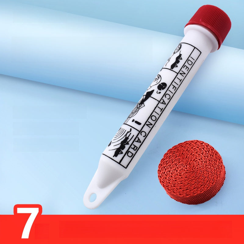 Tubo de Identificacion con Tarjeta de identificación de balsa salvavidas, con cuerda roja, set de 3 piezas