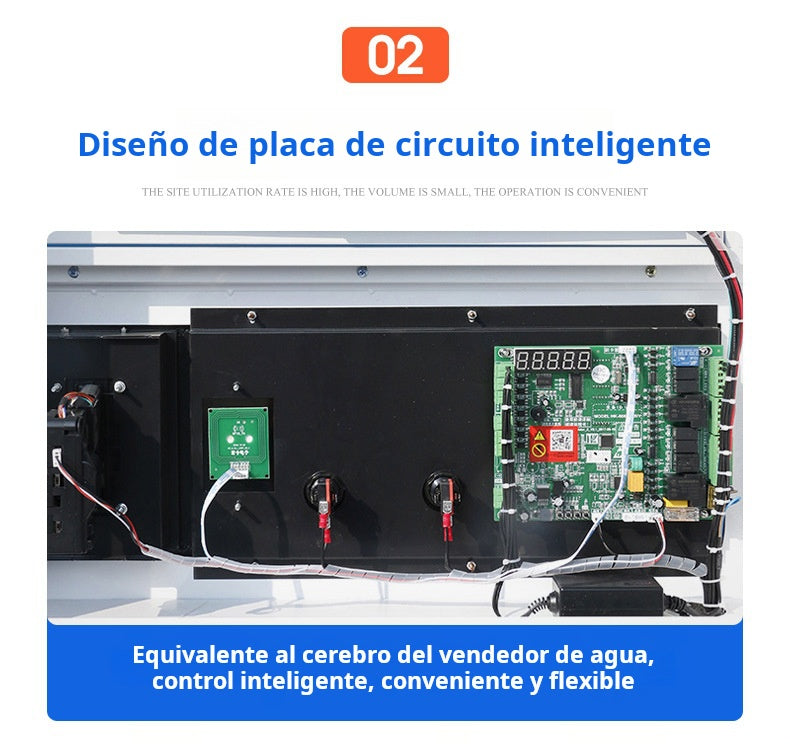 Máquina expendedora de agua con aceptador de monedas, de 400 y 800 Galones diarios.
