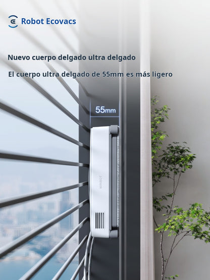 Robot de limpieza de ventanas Ecovacs MINI con rociador de agua, limpieza automática de ventanas y cristales
