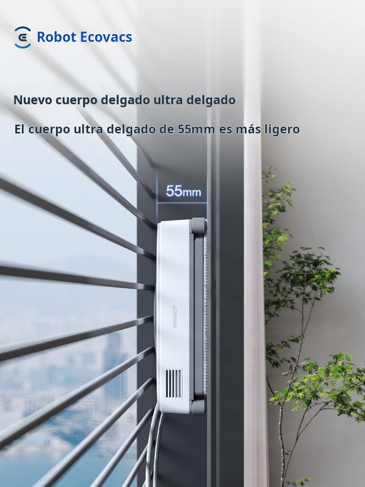 Robot de limpieza de ventanas Ecovacs MINI con rociador de agua, limpieza automática de ventanas y cristales