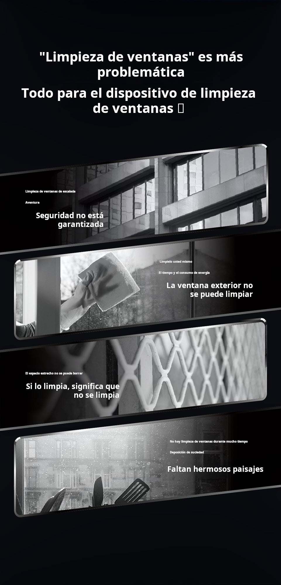 Robot de limpieza de ventanas Ecovacs MINI con rociador de agua, limpieza automática de ventanas y cristales