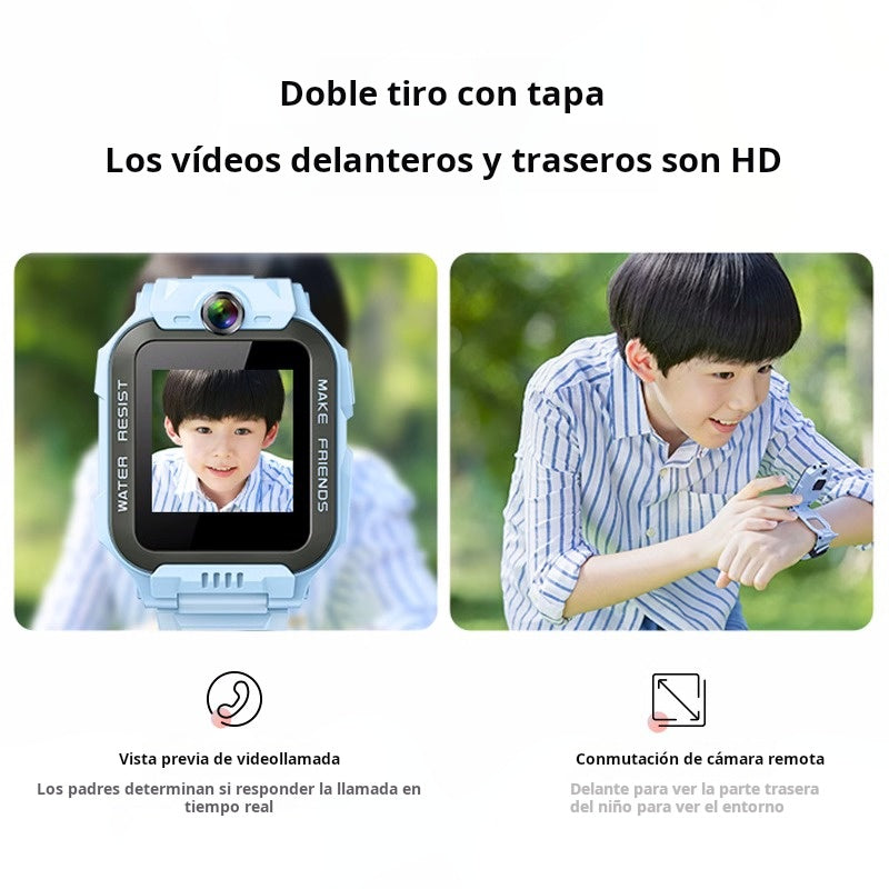 Little Genius Z6S Reloj Teléfono Infantil 4G | Cámara Dual (Frontal y Trasera), Videollamada, Posicionamiento Preciso, Resistente al Agua