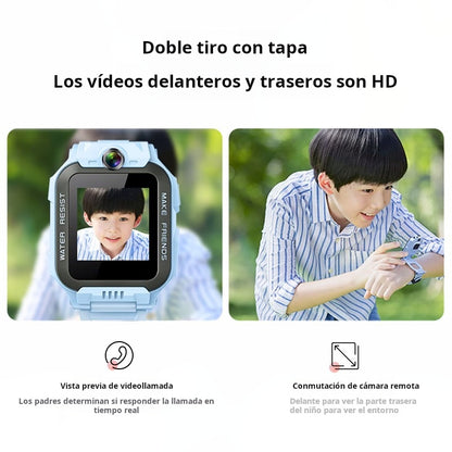 Little Genius Z6S Reloj Teléfono Infantil 4G | Cámara Dual (Frontal y Trasera), Videollamada, Posicionamiento Preciso, Resistente al Agua