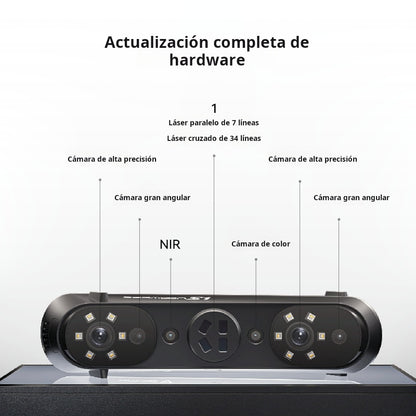 Escaner 3D Creality Sermoon S1 – Precisión 0.02 mm, 1+7+34 láser azul + NIR, 90 FPS