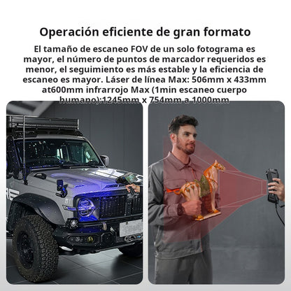 Escaner 3D Creality Sermoon S1 – Precisión 0.02 mm, 1+7+34 láser azul + NIR, 90 FPS
