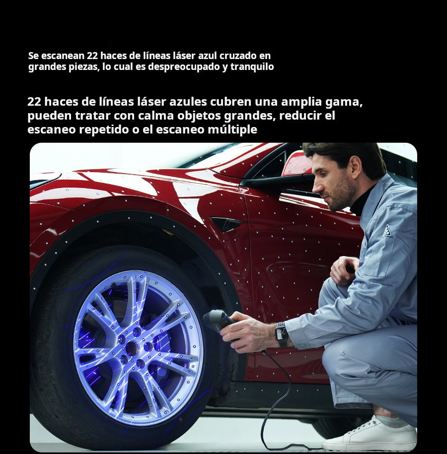 Escaner 3D Creality Raptor Pro – 22 láseres cruzados + 7 paralelos, NIR, 0.02 mm, 60 FPS