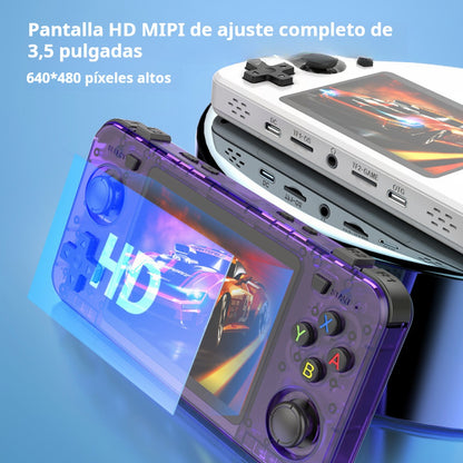 Consola Retro Portátil R36H 3.5' IPS, Doble Joystick, Mas de 40,000 Juegos, 3000mAh