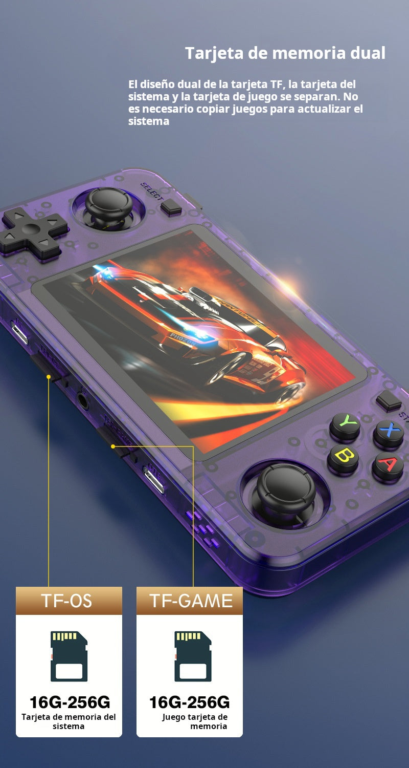 Consola Retro Portátil R36H 3.5' IPS, Doble Joystick, Mas de 40,000 Juegos, 3000mAh