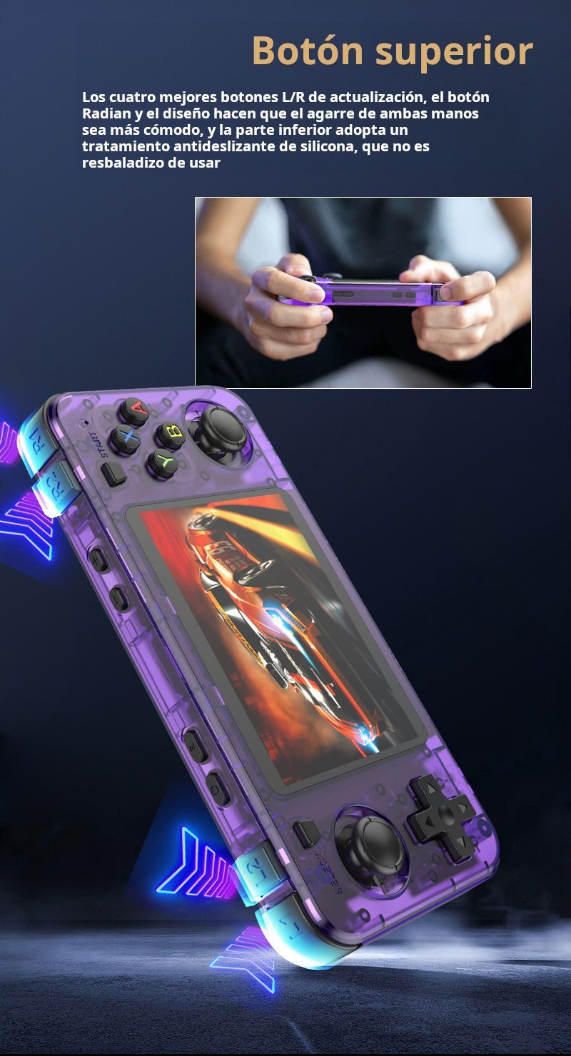 Consola Retro Portátil R36H 3.5' IPS, Doble Joystick, Mas de 40,000 Juegos, 3000mAh